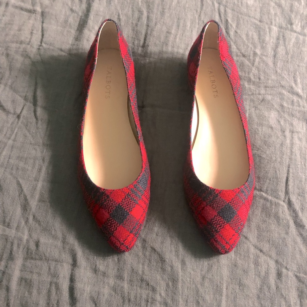 Talbots Classic Plaid Flat 9.5M